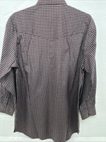 New Men’s Western Express Black Red Flannel Long Sleeve Pearl Snap 2XL F-98
