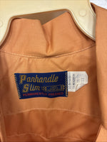 New Women’s Panhandle Slim Orange Long Sleeve Pearl Snap Size 14 MM-18