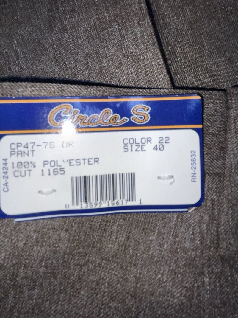 New Vintage Brown Circle S Polyester Pants #CP4776 OO-5