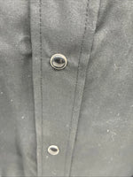 New Men’s White Horse Black Long Sleeve Pearl Snap XLT F-52