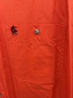 New Men’s Wrangler PBR Orange Long Sleeve Button Up 2XL F-100