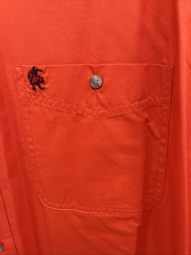 New Men’s Wrangler PBR Orange Long Sleeve Button Up 2XL F-100