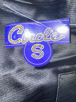 New Vintage Black Circle S Polyester Pants #CP5091 VV-22