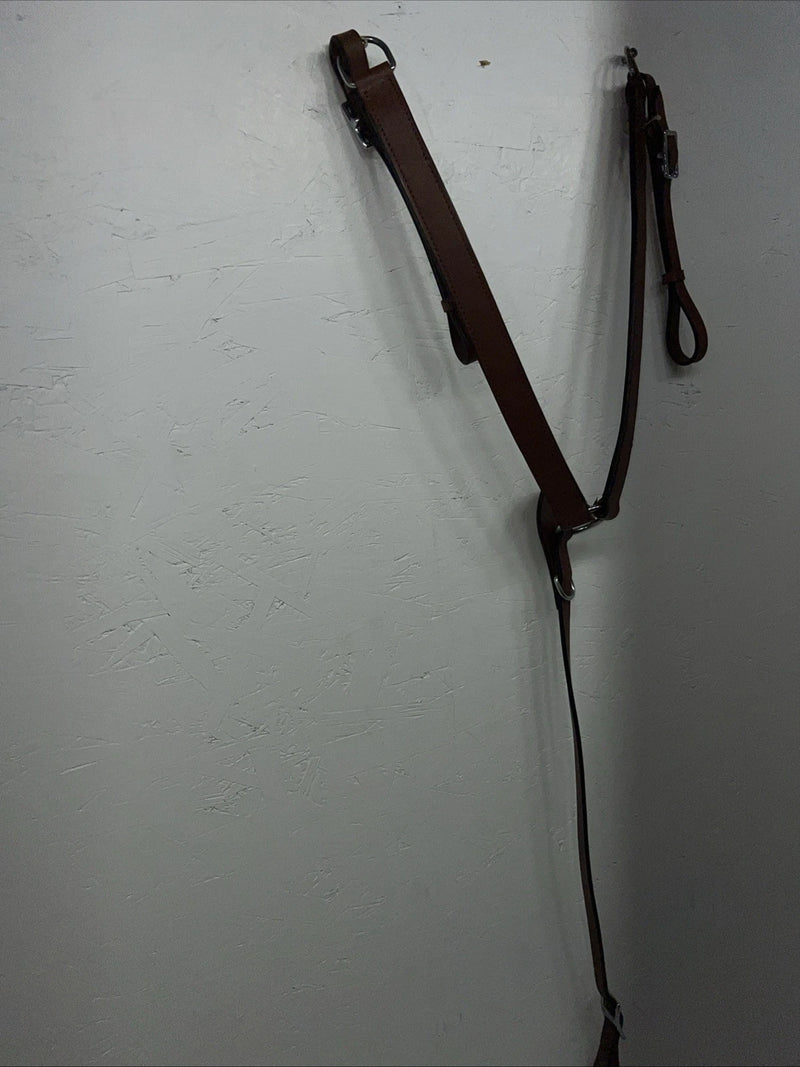 New Light Oil Brown Genuine Leather Breast Collar Y-26