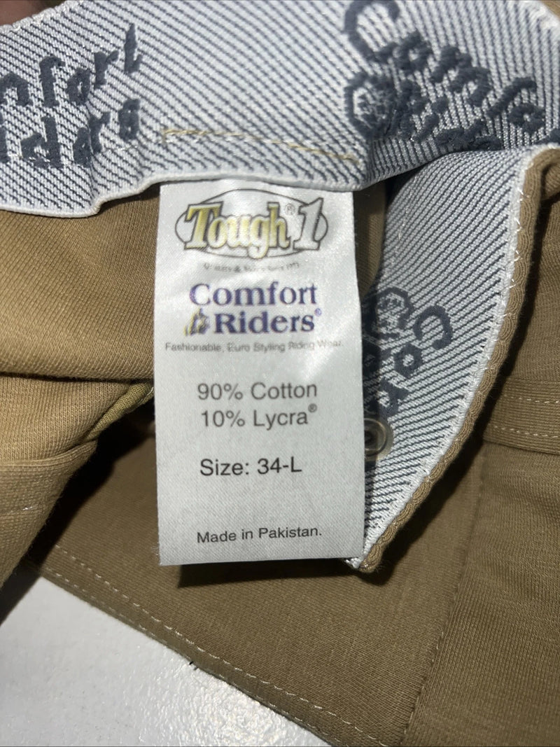 New Women’s Tough 1 Comfort Riders Tan English Breeches. 34-L A-149