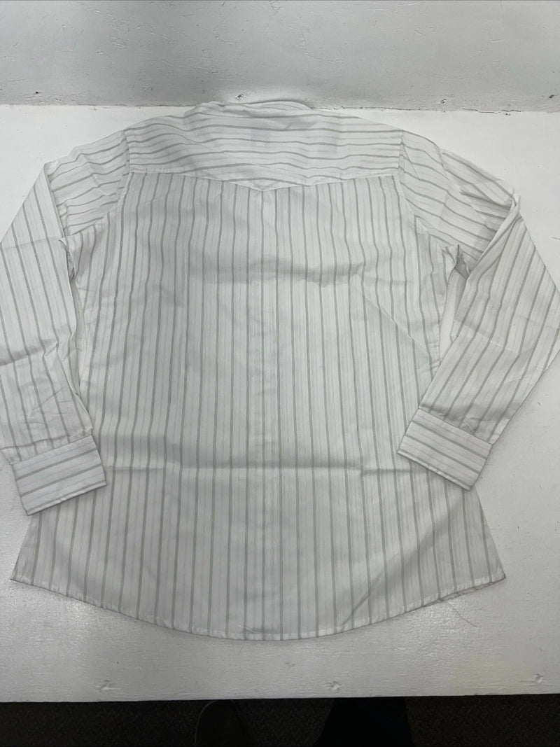 New Women’s Green Stripped On Course English Fitted Riding Shirt. Large G-20 