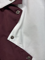 New Women’s Cowboy Threads Purple White Short Sleeve Button Up Size Large TT-67
