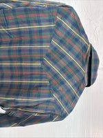 New Men’s ELY Plains Green Plaid Long Sleeve Pearl Snap 15.5 X 32 Medium R-36