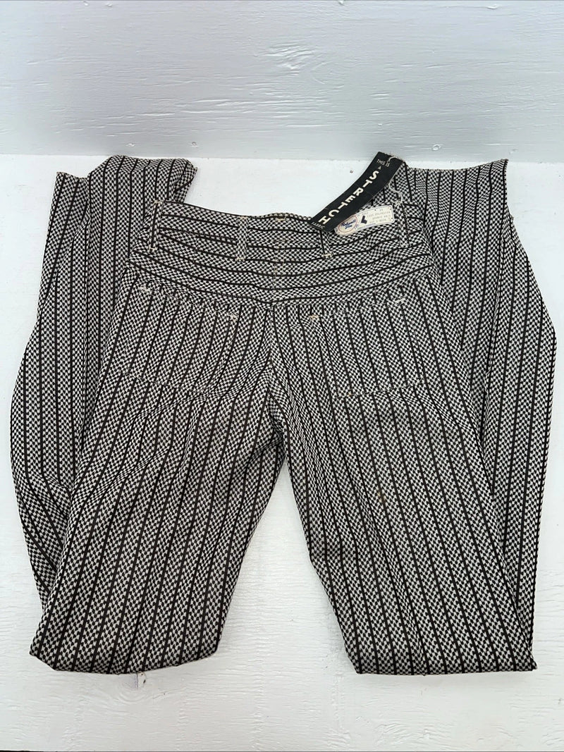 New Vintage Panhandle Slim Brown White Checkered Pants #8042 NN-148