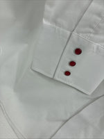 New Men’s ELY diamond White Rose Long Sleeve Pearl Snap 3XL F-53