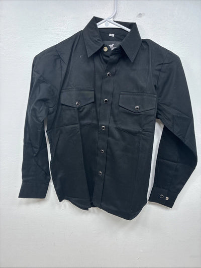 New Kids Western Express Black Long Sleeve Button Up Medium YY-89