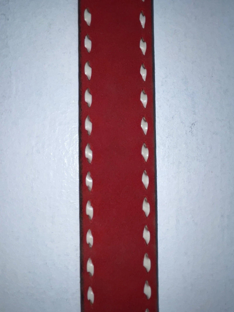 New Red Genuine Leather Nocona Stitched 32” Belt #7031 Z-35
