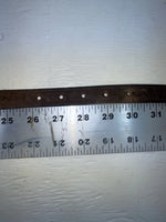 New Brown Genuine Leather Tooled And Silver Pendent 28” Belt #5721 NN-15