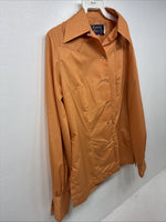New Women’s Panhandle Slim Orange Long Sleeve Pearl Snap Size 14 KK-117