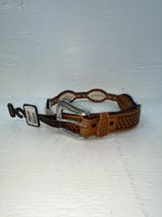 New Brown Genuine Leather Nocona Weaved And Pendent 28” Belt #2216448 NN-18