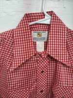 New Kids Dickson Jenkins Red Checker Long Sleeve Pearl Snap Size 16 CC-91