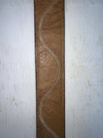 New Brown Genuine Leather Stitched 34” Belt #6988/23 Z-118