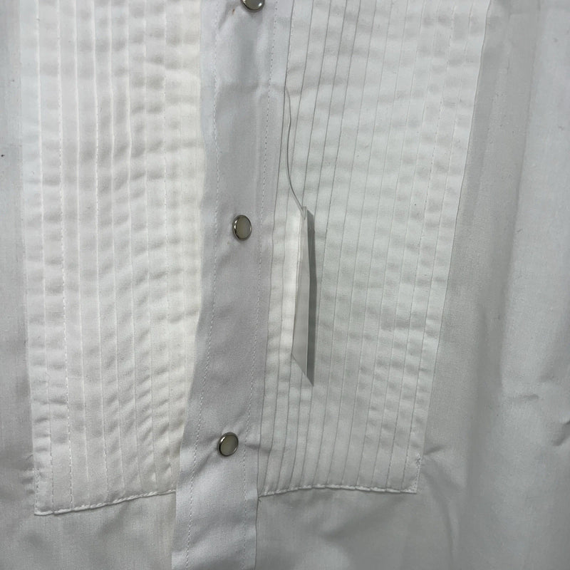 New Men’s ELY tuxedo White Long Sleeve Pearl Snap Small B-48