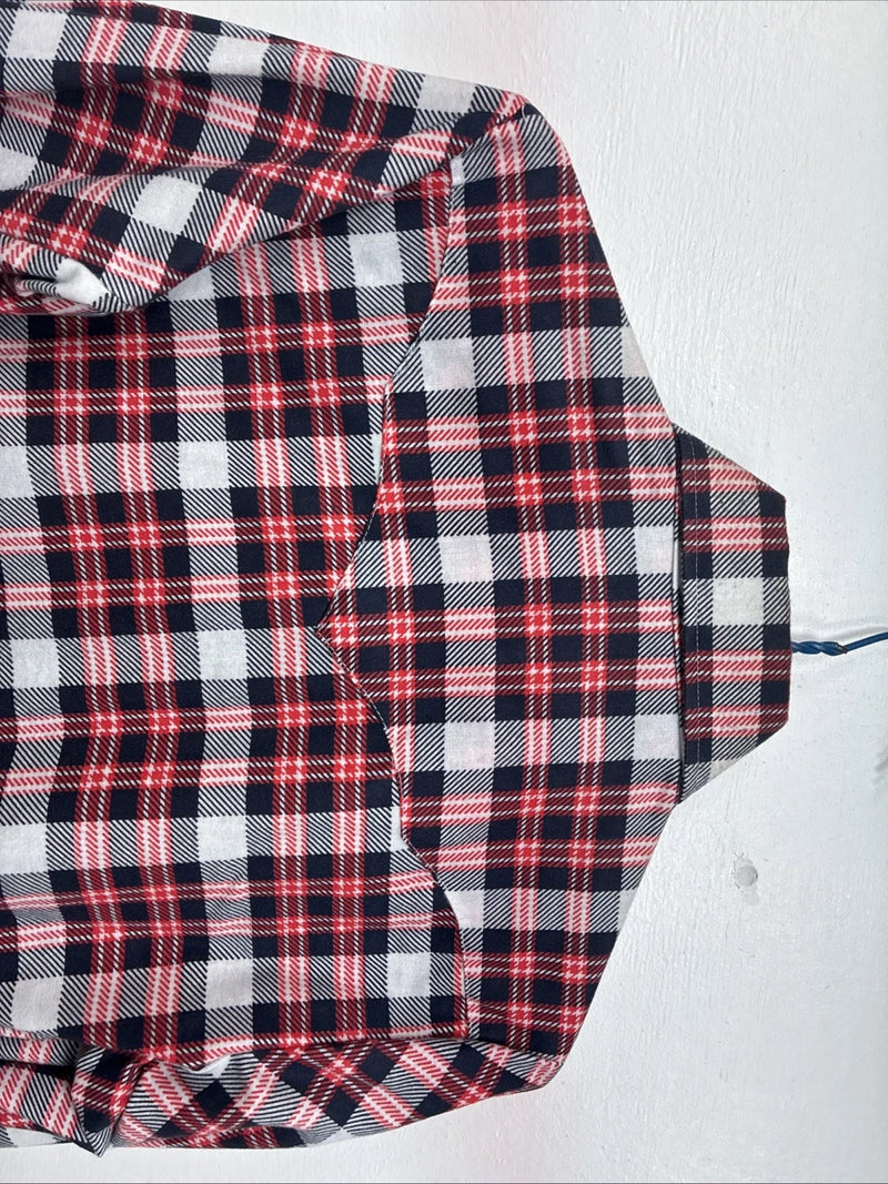 New Women’s Panhandle Slim Red Plaid Long Sleeve Pearl Snap Size 32 KK-67