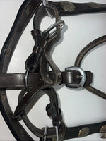 New Brown Leather Full Horse Show Halter Silver Buckles 3C-16