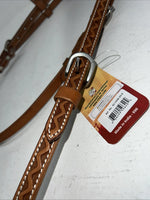 New Leather Tooled Tough 1 Browband Headstall Silver Buckles S-59