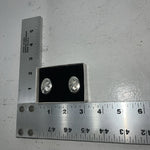New Women’s Congress Leather Oval Silver Earrings. 93122 B-7