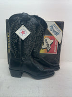 New Men’s Black Texas Brand Cowboy Boots. 1200 9.5 9 1/2 D. 6-110