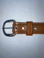 New Brown Genuine Leather Longhorn Weaved 32” Belt #82807 JJ-55