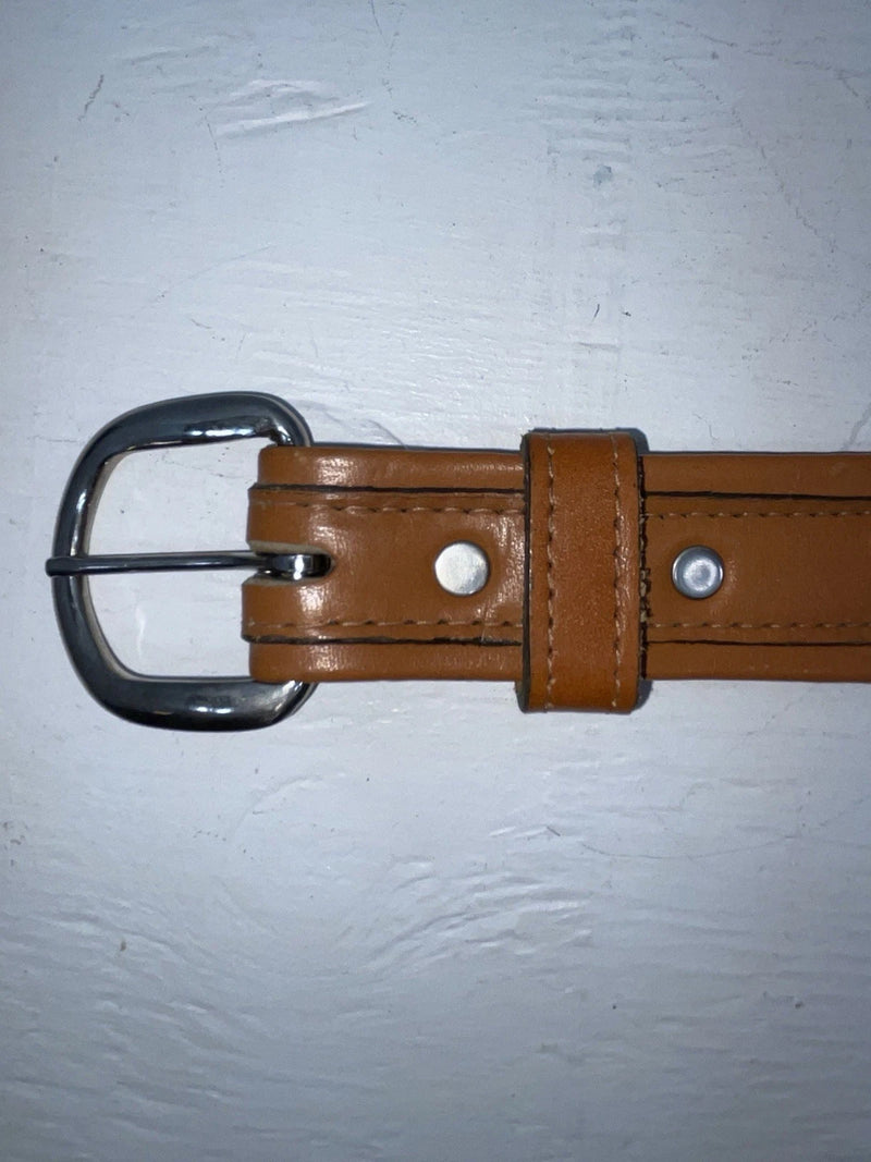 New Brown Genuine Leather Longhorn Weaved 32” Belt #82807 JJ-55