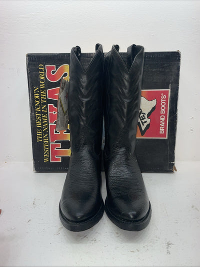 New Men’s Black Texas Brand Cowboy Boots. 251542361 11 D. 8-58