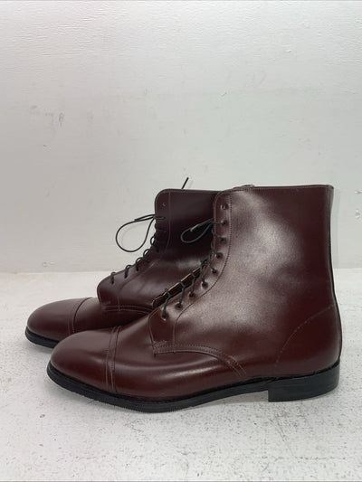 New Men’s Brown Lace Up Mariborough Cowboy Boots. 2351 494 9 D. 4-95