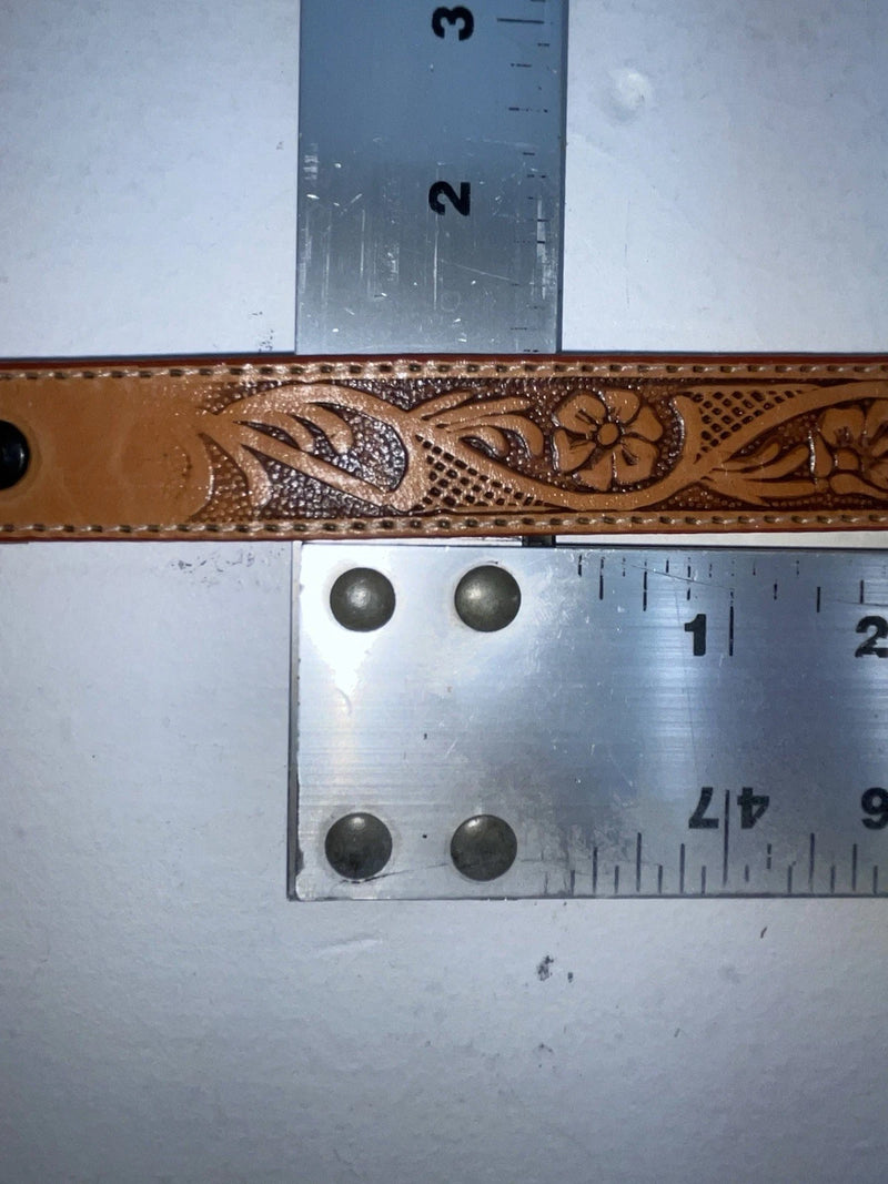 New Brown Genuine Leather Western Express Tooled 28” Belt Z-57