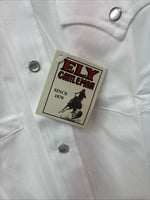 New Boys ELY Cattleman Cattleman White Long Sleeve Pearl Snap Size 10 DD-95