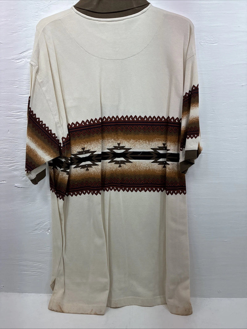 New Men’s Cumberland Brown Western Designed Short Sleeve Polo Shirt XL J-31