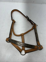 New Light Oil Genuine Leather Horse Halter With Metal Silver Plate W-21