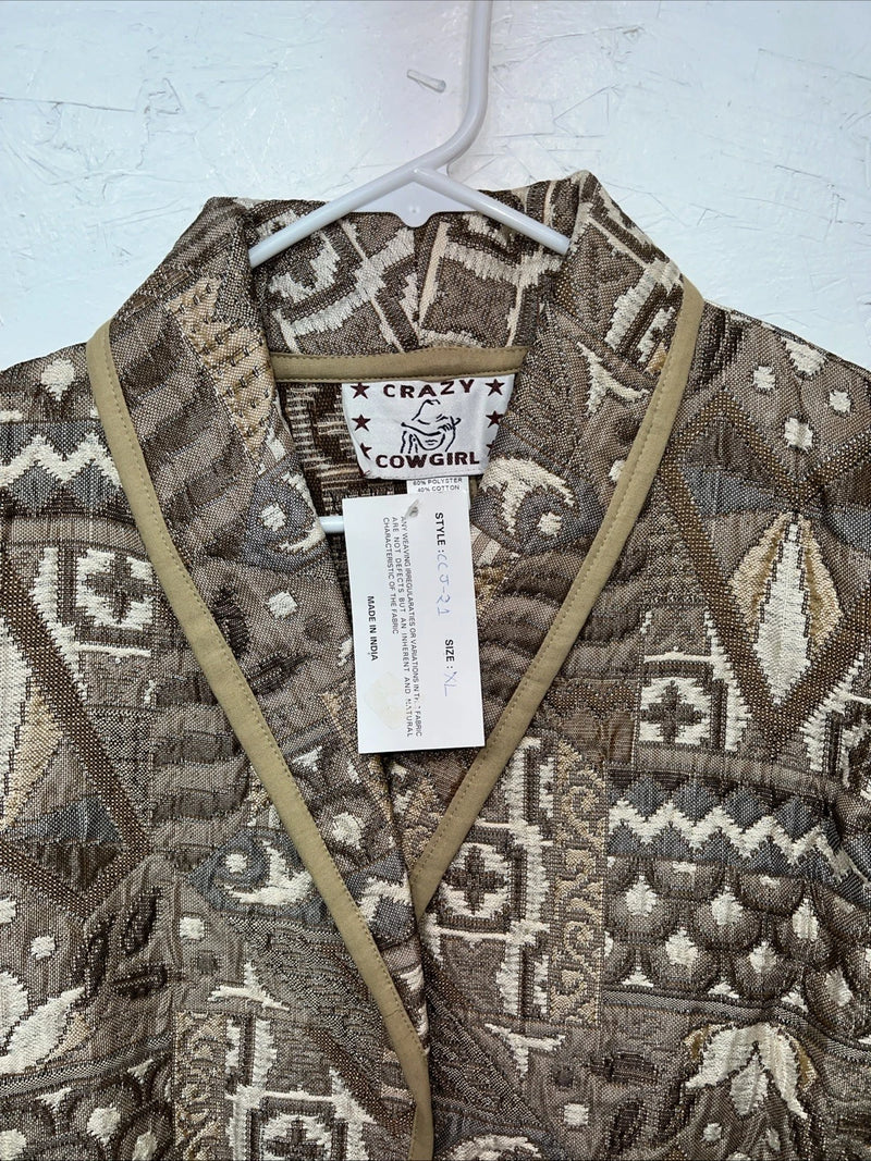 New Women’s Brown Crazy Cowgirl Pullover Jacket #CCJ-21 XL UU-3