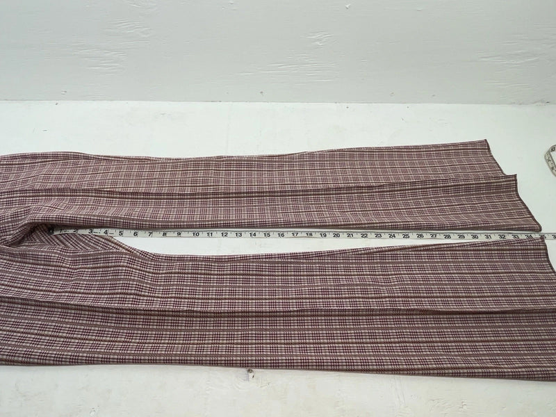 New Vintage Red Checkered Panhandle Slim Polyester Pants #8072 VV-107