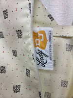 New Women’s Lady DJ Yellow Print Long Sleeve Zip Up Show Shirt Size 34 YY-110