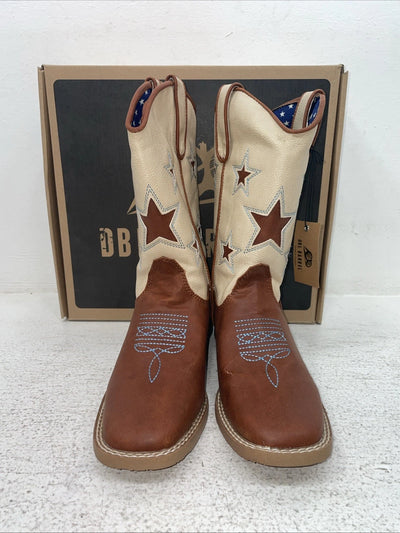 New Children’s Brown DBL Barrel Cowboy Boots. 445140 3. 22-46