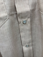New Men’s H Bar C Brown Long Sleeve Pearl Snap 16 X 36 Large CC-63