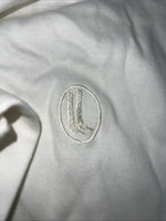 New Women’s White Millers Short Sleeve Polo Shirt. Large G-58