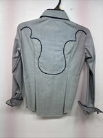 New Boys Dickson Jenkins Blue Long Sleeve Button Up Size 16 DD-84