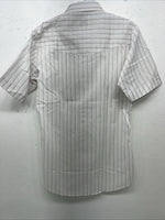 New Men’s White Pearl Snap ELY Cattleman Short Sleeve Western Shirt. Small A-172