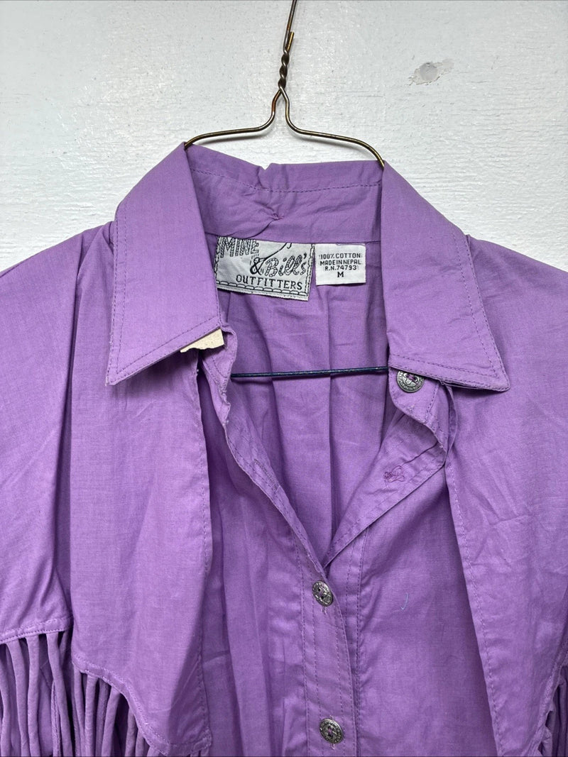 New Women’s Mine & Buklnpurple Long Sleeve Button Up Size Medium 3B-7 