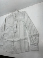 New Women’s Green Stripped On Course English Fitted Riding Shirt. Large G-20 