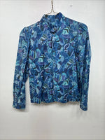 New Kids Blue Designed Long Sleeve Button Up Small MM-66