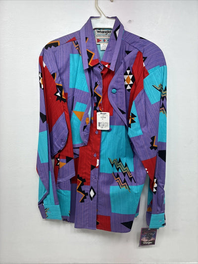 New Women’s Wrangler Multicolor Long Sleeve Button Up XL II-27