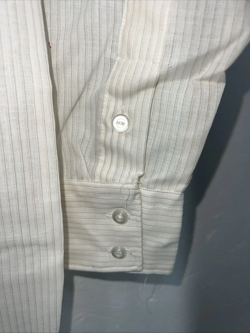 New Children’s Tan Stripped Tem-Tex Western Long Sleeve Button Up Shirt. 16 S-35
