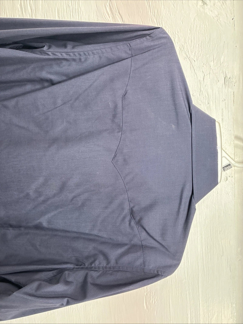 New Girls White Horse Blue Star Design Long Sleeve Pearl Snap Large CC-73