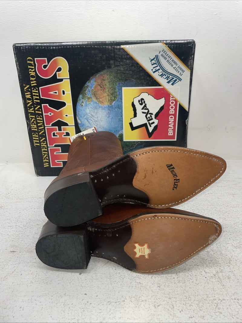 New Men’s Brown Texas Brand Cowboy Boots. 7864 8 D. 1-94